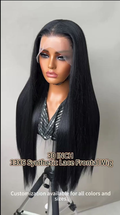 Luxe Silky Straight Lace Front Wig

13x6 HD Lace • Pre-Plucked • Heat-Resistant Synthetic Fiber