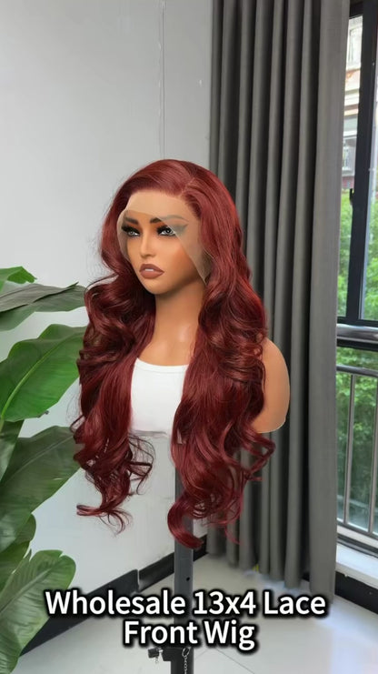 Sienna Red Wave Lace Front Wig
13x4 • Glueless • Pre-Plucked • Synthetic Fiber